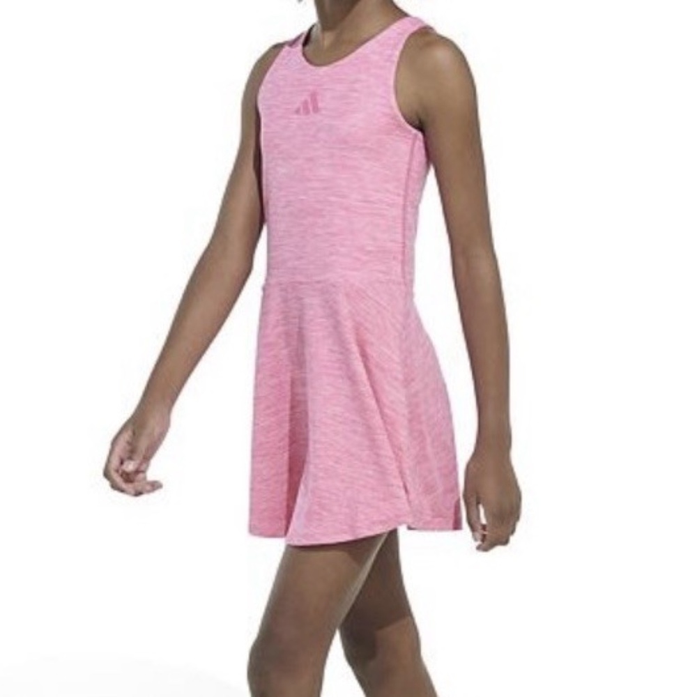 Girls Adidas Sleeveless Melange Flounce Athletic Dress - Size M (10/12) - NEW
